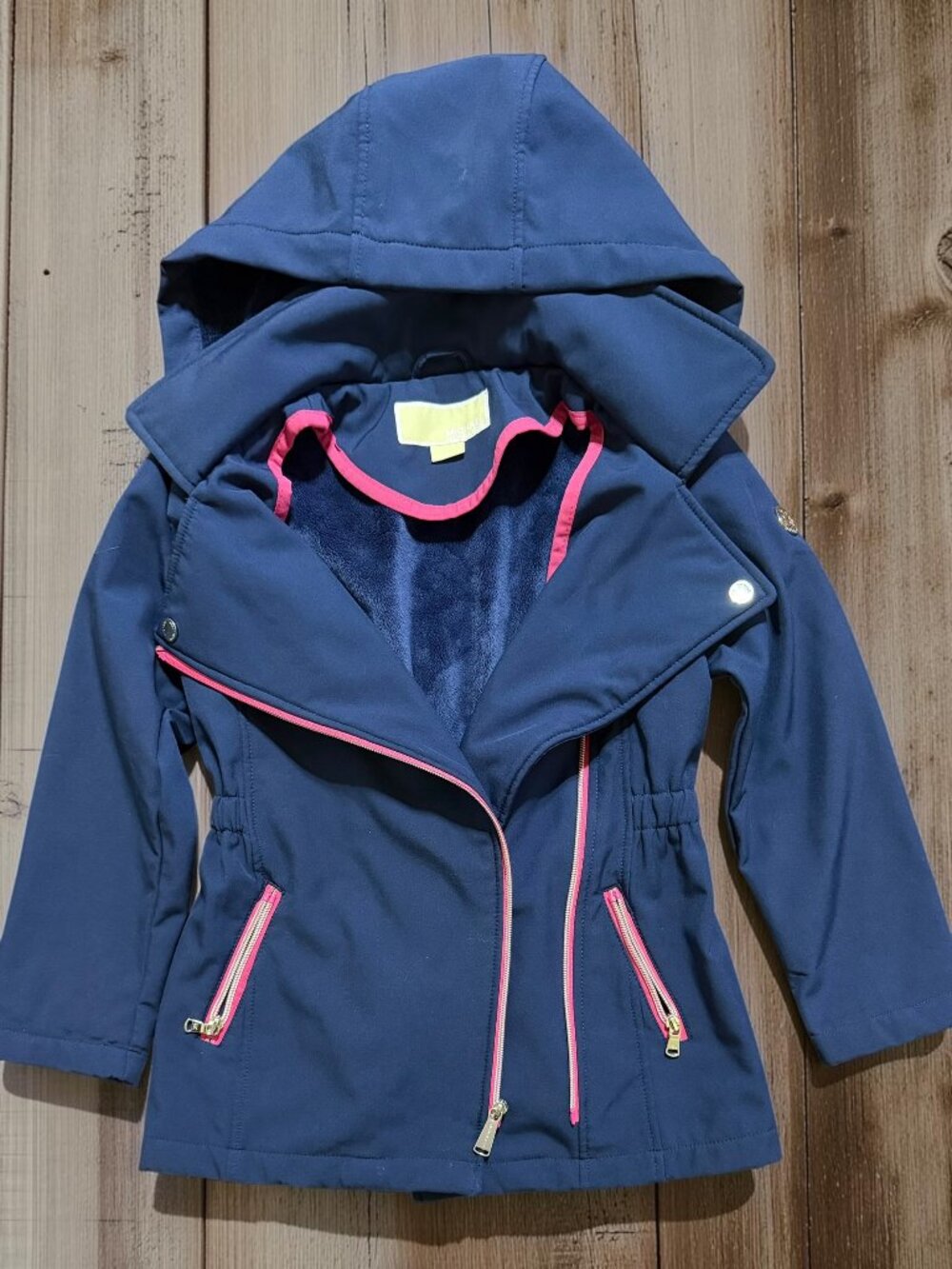 Michael Kors Girls' Navy and Blue Coat
